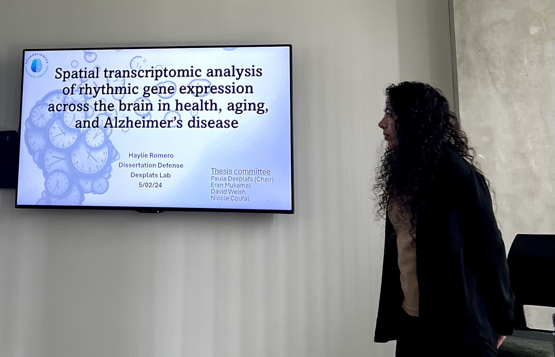 We are excited to announce that Dr. Haylie Romero successfully defended her Neurosciences Graduate Program Dissertation and earned her Ph.D.!