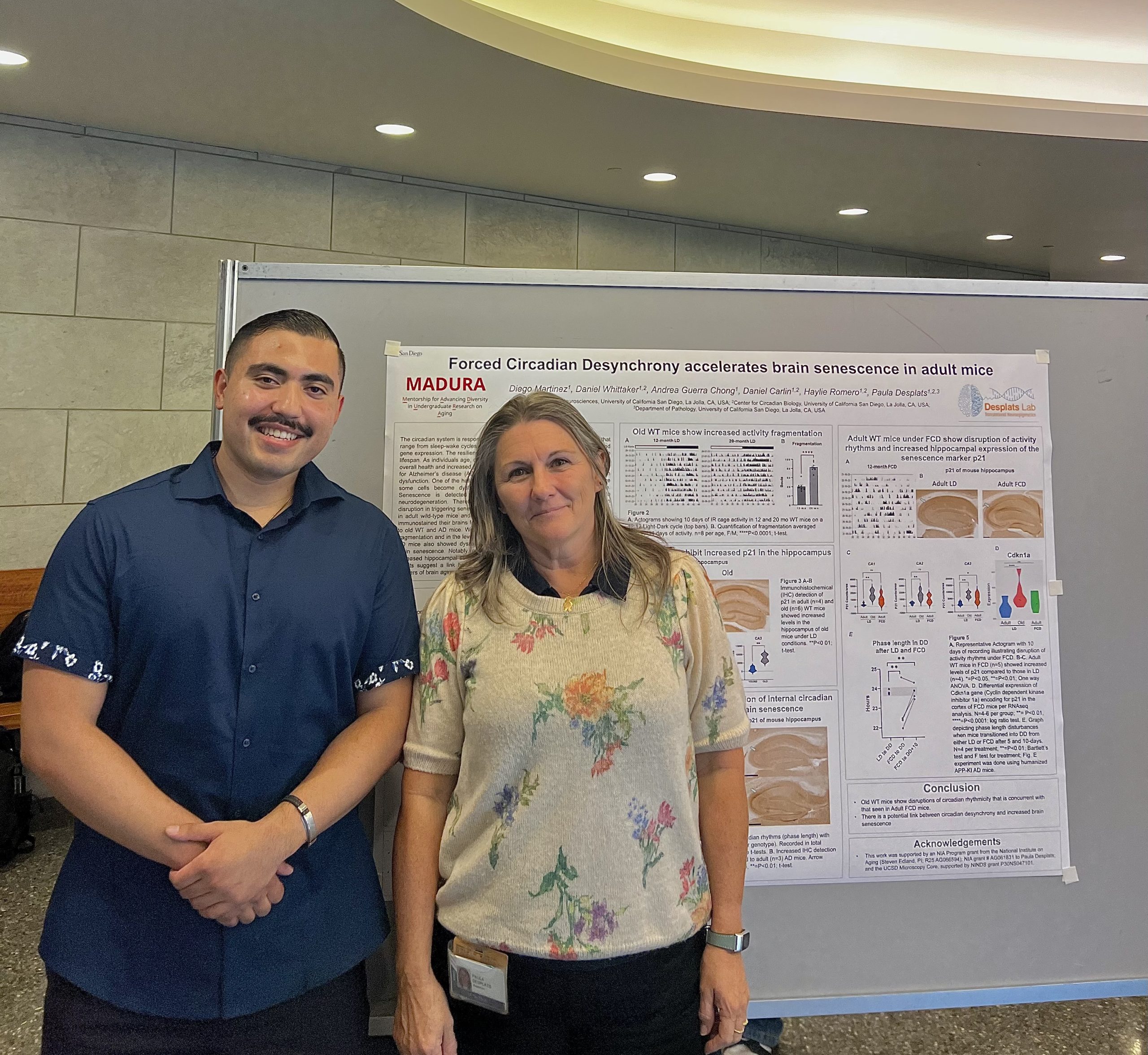 Our talented undergraduate researcher, Diego, recently presented his work at the 2024 MADURA Research Showcase and Educational Pathways Meeting!
